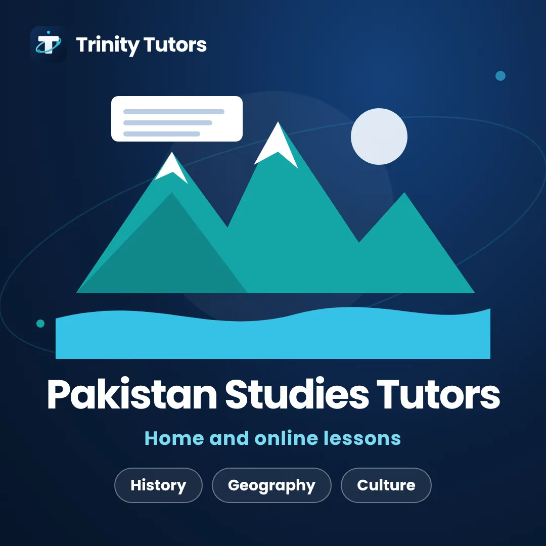 Pakistan Studies tutoring: mountains, a river and a page of notes