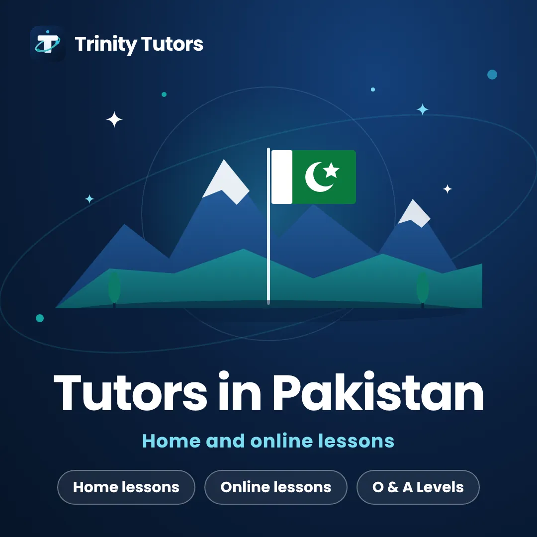 Online tutors for students in Pakistan: northern mountain peaks with the Pakistan flag