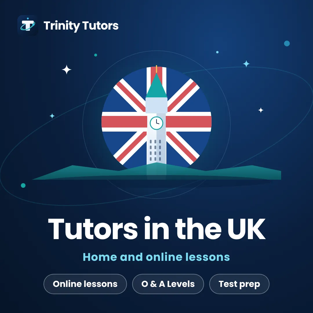 Online tutors for students in United Kingdom: Big Ben in front of a Union Flag circle